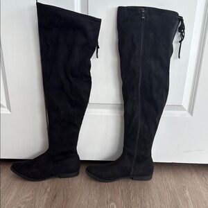 Black Thigh High Boots